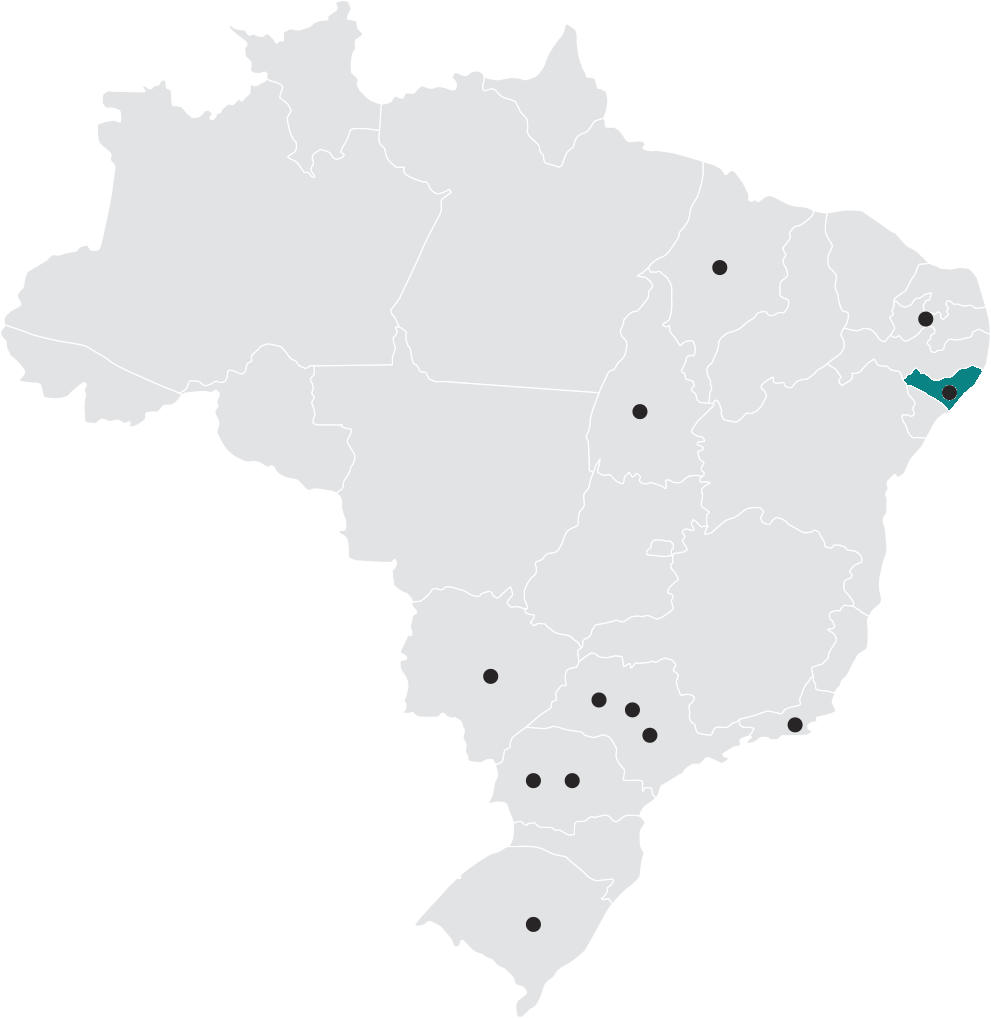 Mapa do Brasil com Alagoas destacado